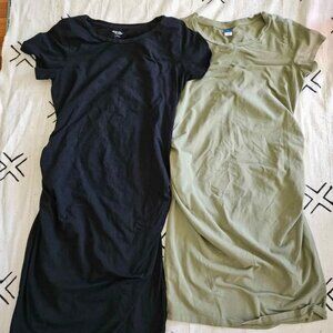 Form-fitting Old Navy maternity dresses - two